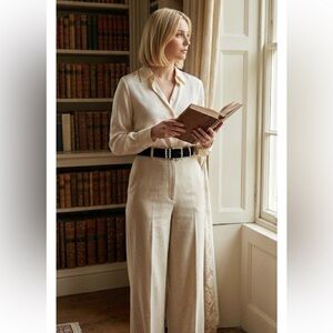 International concept Black Velvet Belt Pearl Embellished Buckle & Keepers Sz S